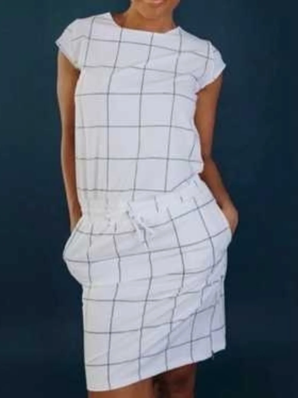 Albion Fit “Going Places” Windowpane Dress.